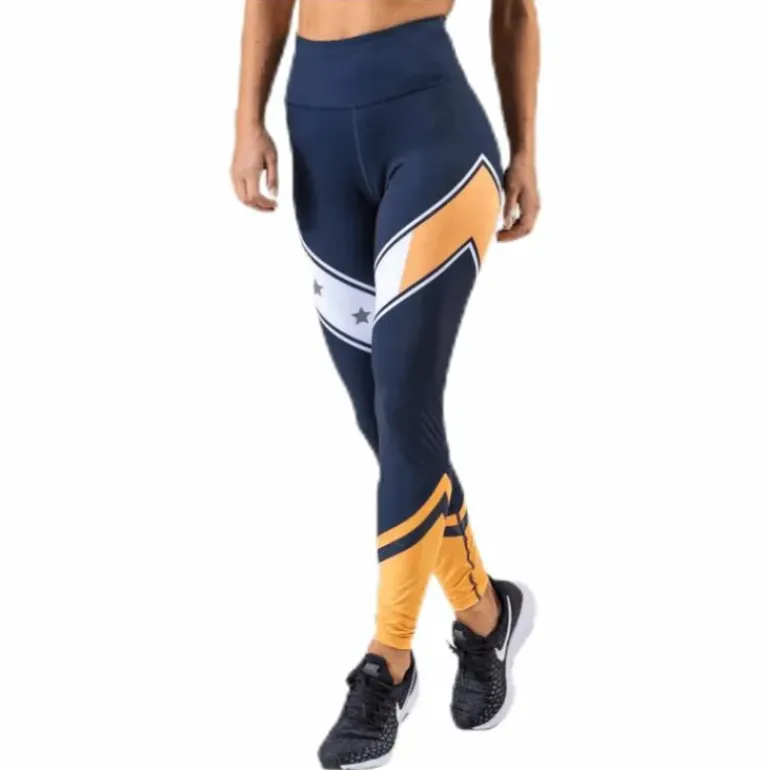 Block Legging Stars Full Length Blue