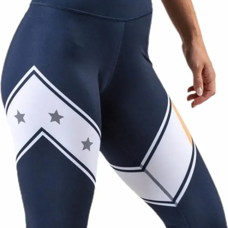 Block Legging Stars Full Length Blue