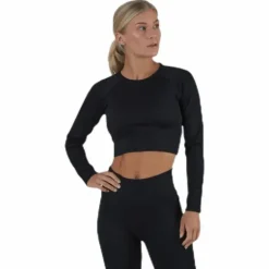 Bonnie Ribbed LS Black
