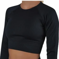 Bonnie Ribbed LS Black