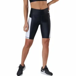 Borg Stripe Bike Shorts Black