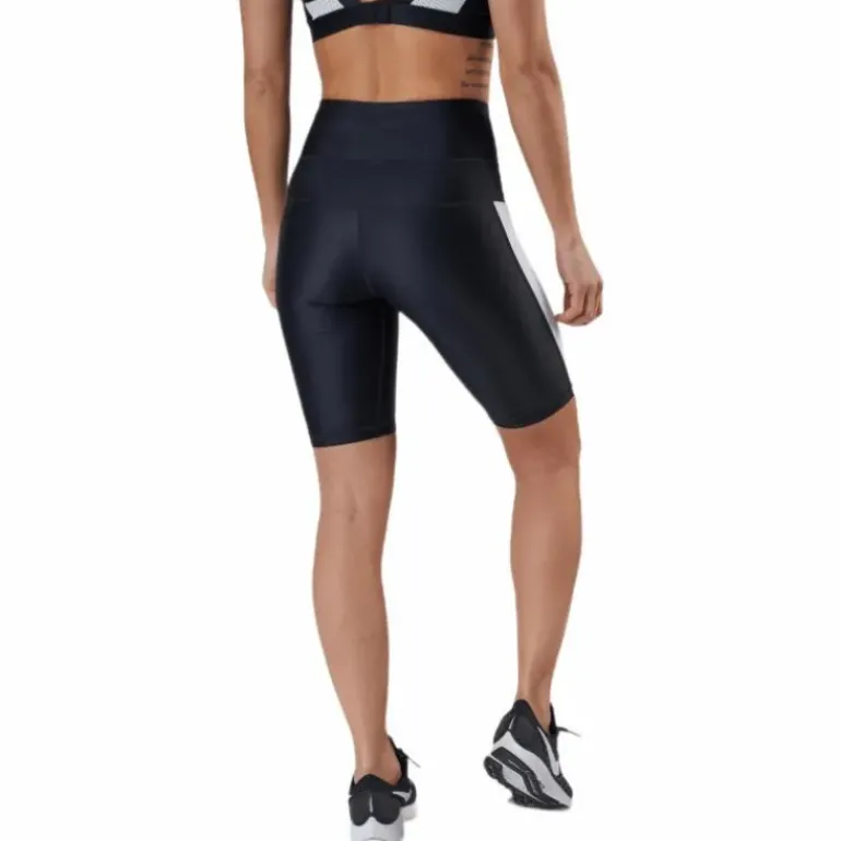 Borg Stripe Bike Shorts Black