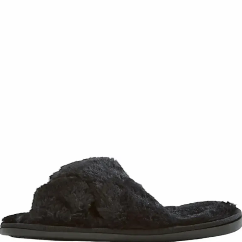 Brahny W Plush Slipper Black