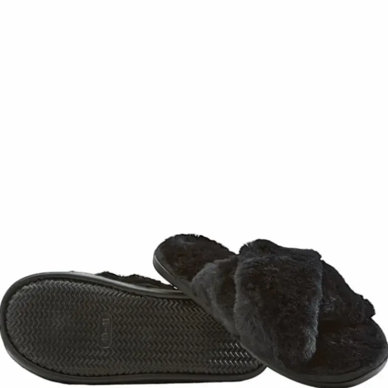Brahny W Plush Slipper Black