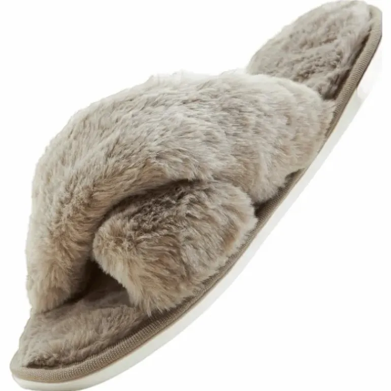 Brahny W Plush Slipper Pine Bark