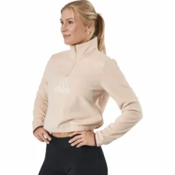 Brand Love Polarfleece Half-Zip Sweatshirt Halo Blush / White / Victory Crimson