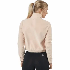 Brand Love Polarfleece Half-Zip Sweatshirt Halo Blush / White / Victory Crimson