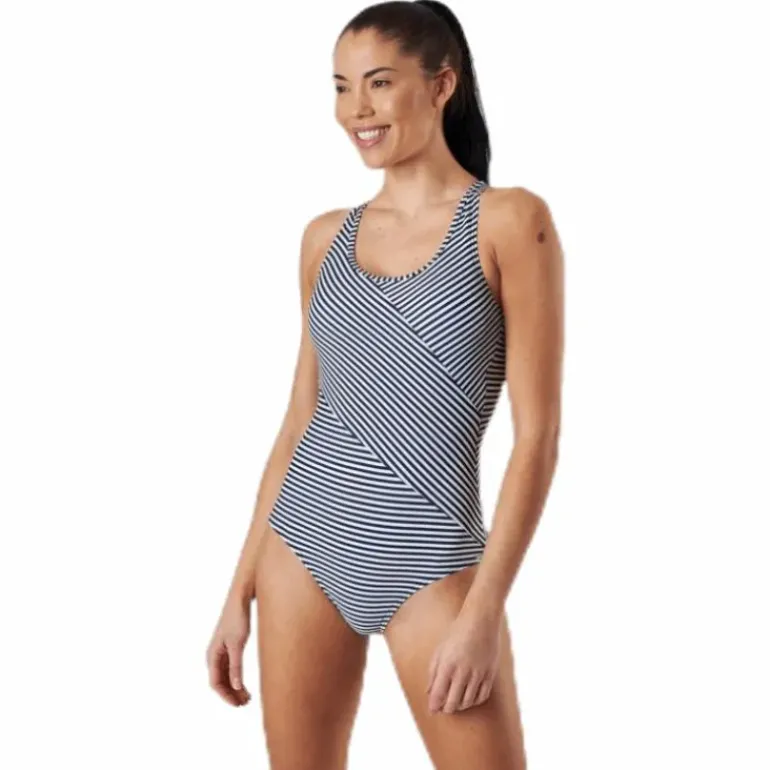 Brighton Swimsuit w Racerback Blue/White