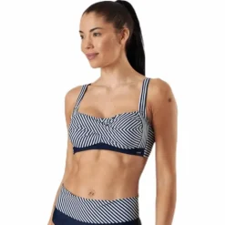 Brighton Twisted Soft Bra Blue/White