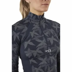 Butterfly Half-Zip Shirt Blue