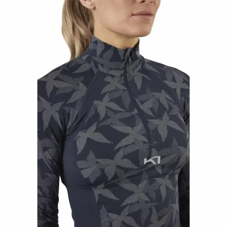 Butterfly Half-Zip Shirt Blue