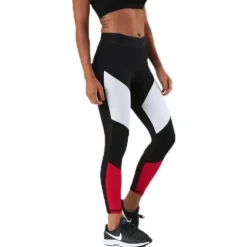 Cadence Blocked Tights Red