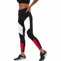 Cadence Blocked Tights Red