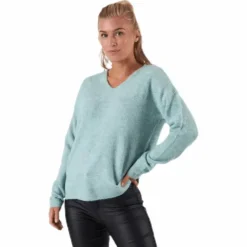 Camilla V-Neck L/S Pullover Knt Beige