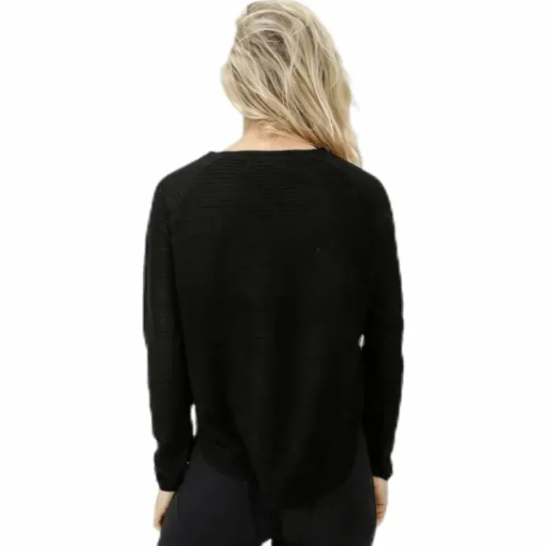 Caviar L/S Pullover Knt Black