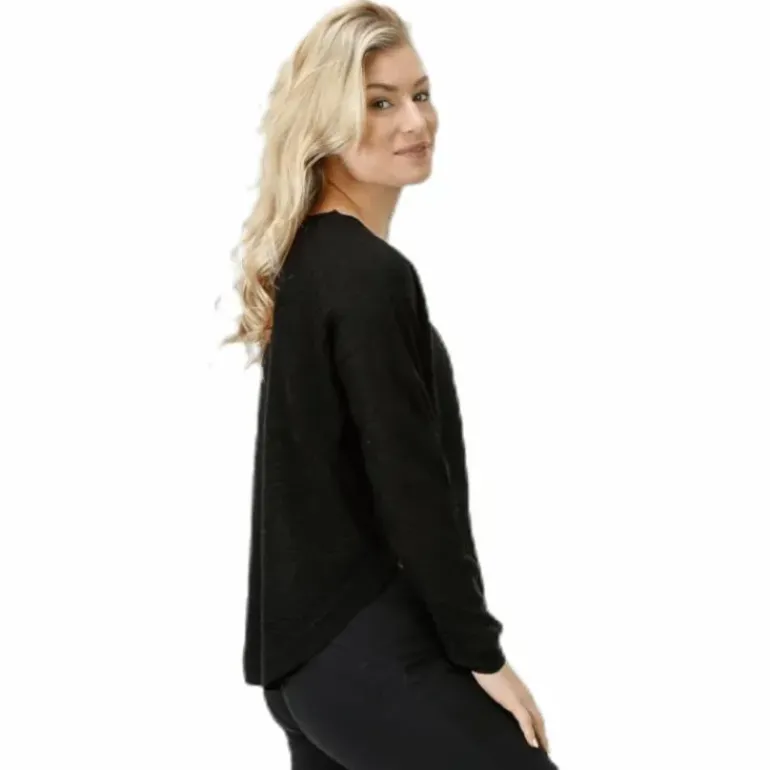 Caviar L/S Pullover Knt Black