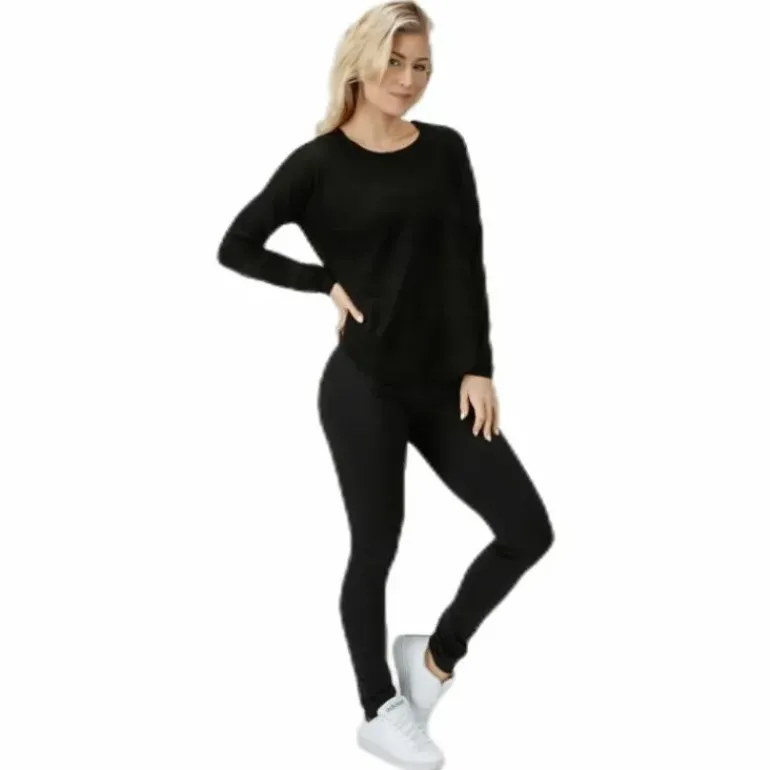 Caviar L/S Pullover Knt Black