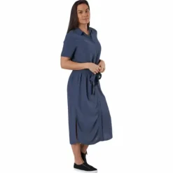 Cecilie Ss Long Dress Blue
