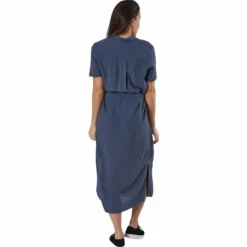 Cecilie Ss Long Dress Blue