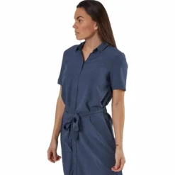 Cecilie Ss Long Dress Blue