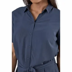 Cecilie Ss Long Dress Blue
