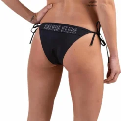 Cheeky String Side Tie Bikini Black