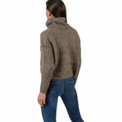 Chunky L/S Rollneck Pullover Beige