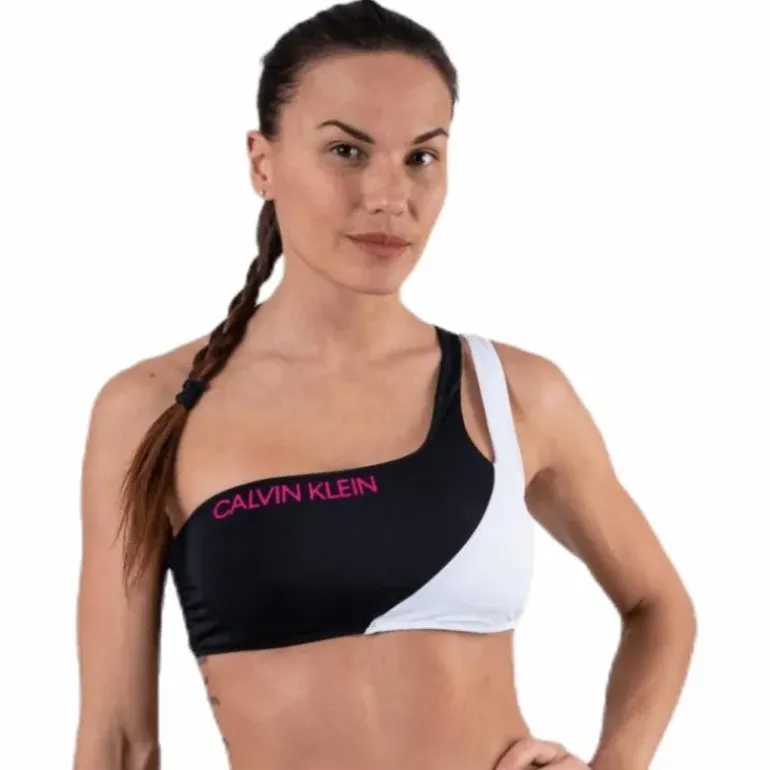 Ck Blocking One Shoulder Bandeau Black