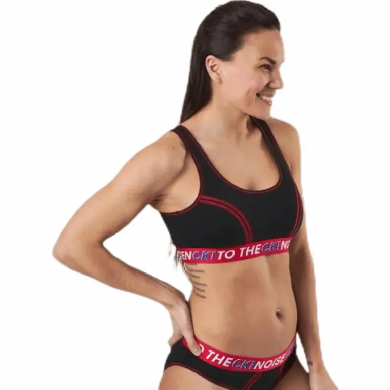 Ck One Listen Unlined Bralette Black/Red