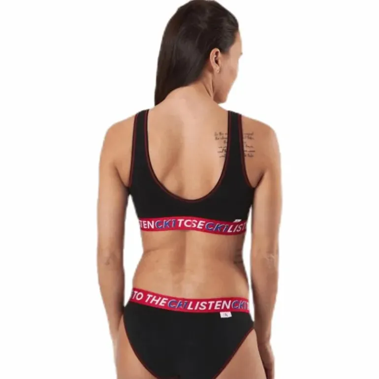 Ck One Listen Unlined Bralette Black/Red