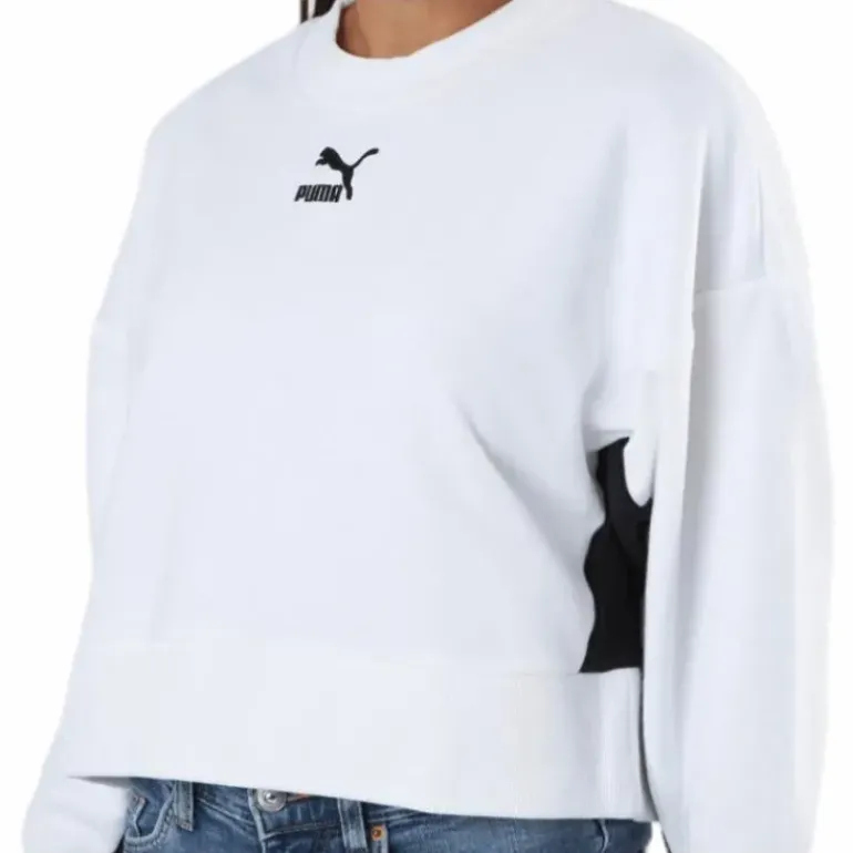 Classics Cropped Crew White