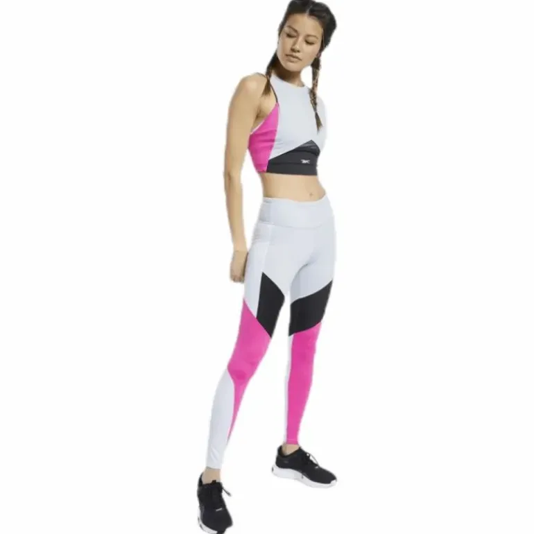 Colorblock Crop Top Grey