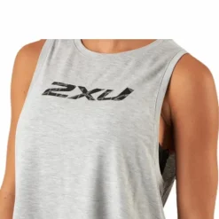 Contender Crop Tank-W Grey