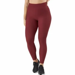 Control Rib Tights Oxblood Red