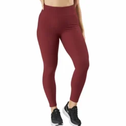 Control Rib Tights Oxblood Red