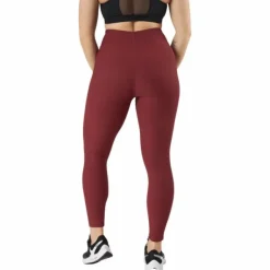 Control Rib Tights Oxblood Red