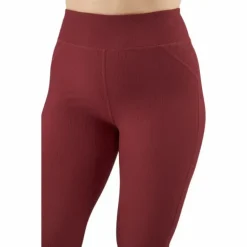 Control Rib Tights Oxblood Red