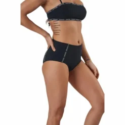 Core Logo Tape High Waist Bikini Brief Black