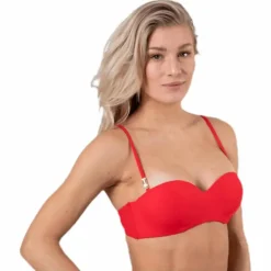 Core Solid Structured Bandeau Red