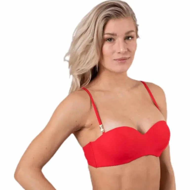 Core Solid Structured Bandeau Red