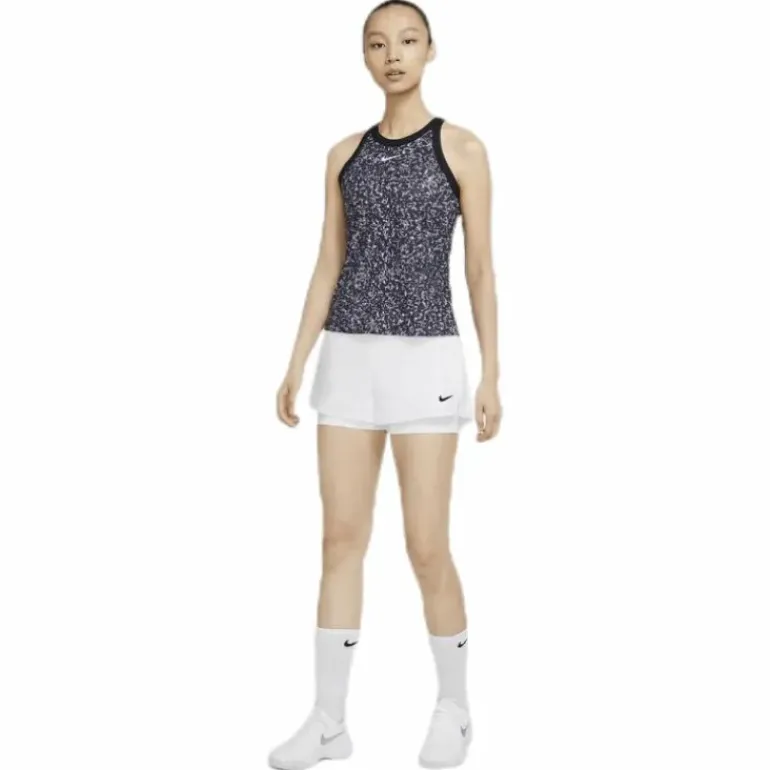Court Dry Printed Tank White/Black