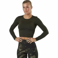 Crop Long Sleeve Forest Green