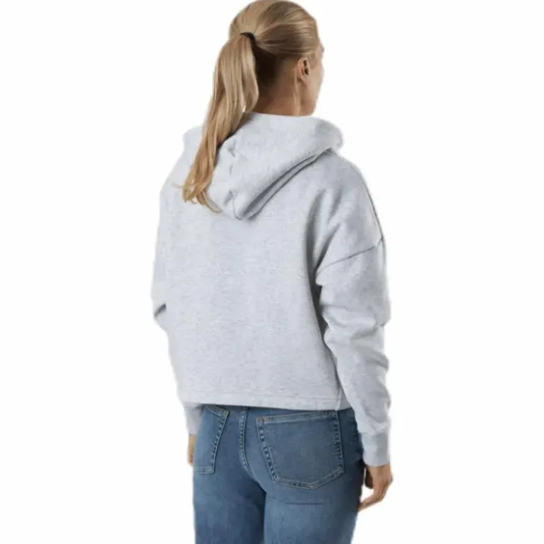 Cropped Hoody Flag Logo Grey