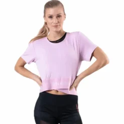 Cropped Short Sleeve T-Shirt Pink