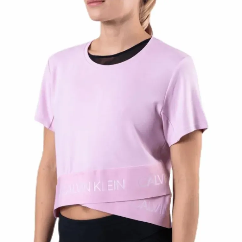 Cropped Short Sleeve T-Shirt Pink