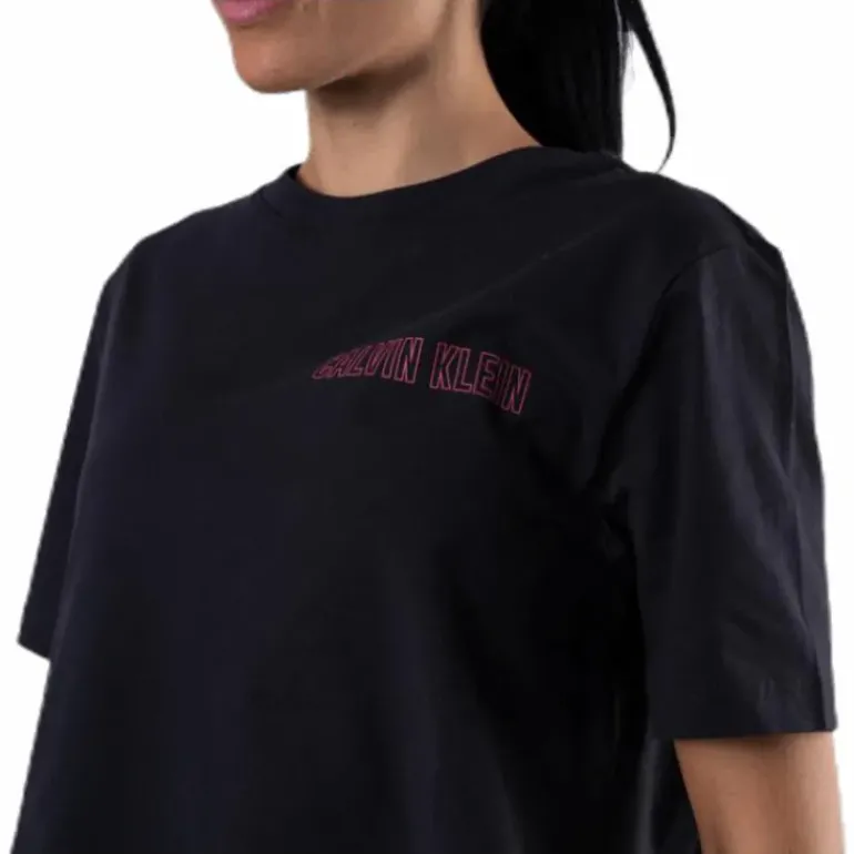 Cropped Short Sleeve T-Shirt Black