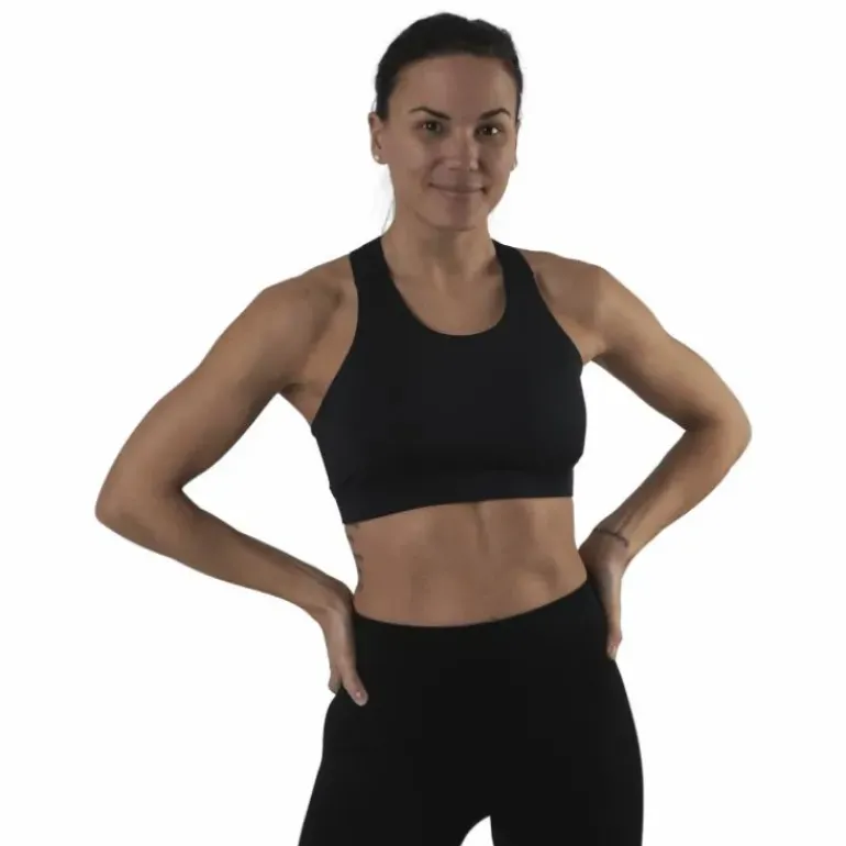 Cross Back Bra Black
