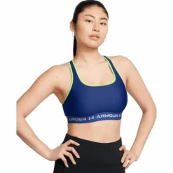 Crossback Mid Bra Tech Blue