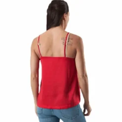 Debbie Singlet Wvn Red