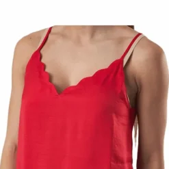 Debbie Singlet Wvn Red
